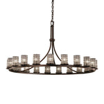 Justice Design Group Wire Glass 60 Inch 21 Light Chandelier Cp181192