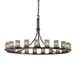 Justice Design Group Wire Glass 60 Inch 21 Light Chandelier Cp181192