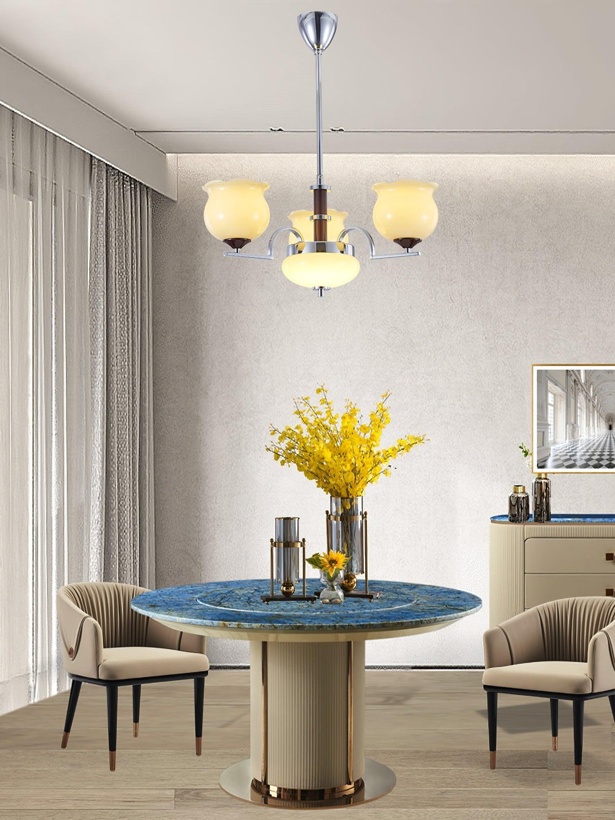 Keston Polished Chrome Chandelier