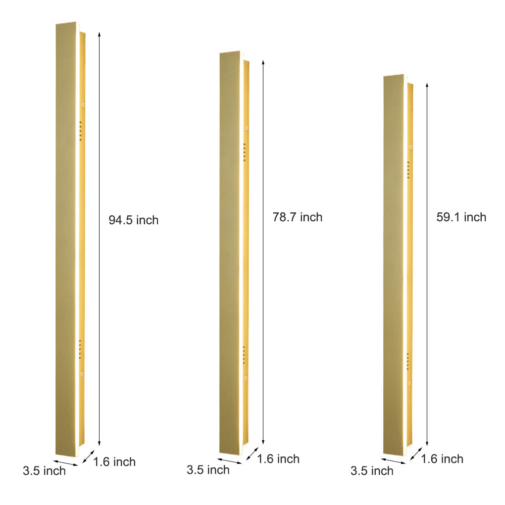 Outdoor Waterproof Rust-proof Minimalist Strip LED Wall Sconces Garden Light