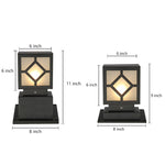 Retro European Square Outdoor Waterproof LED Garden Light Solar Landscape Decorative Lamp