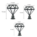 Unique Diamond-shaped LED Post Lights Outdoor Lights Waterproof Fence Post Lights