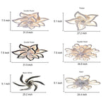 Creative Flower Shaped Three Step Dimming LED Nordic Ceiling Fan Lights