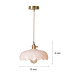 Retro Flower Glass Brass Nordic Kitchen Pendant Lighting Chandelier