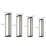 Rectangular LED Waterproof Black Modern Outdoor Exterior Light Wall Lamp