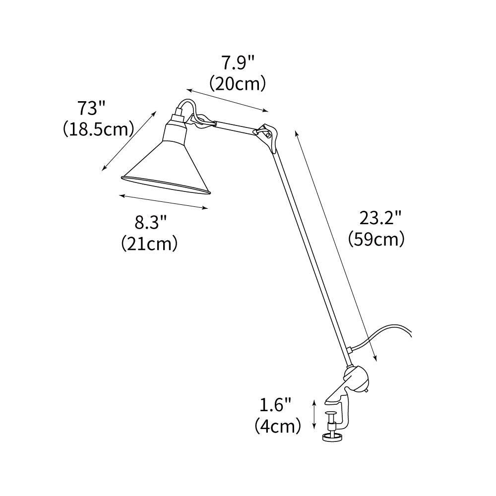 Versa Glide G201 Clip-on Table Lamp 8.3″