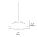 Large Bowl Wave Pendant Lamp 13.8"