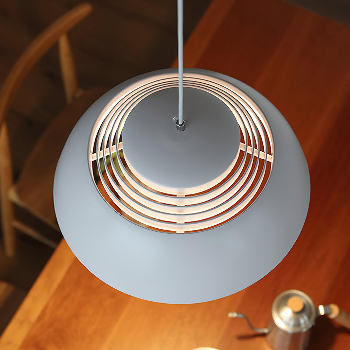 Large Bowl Wave Pendant Lamp 13.8"