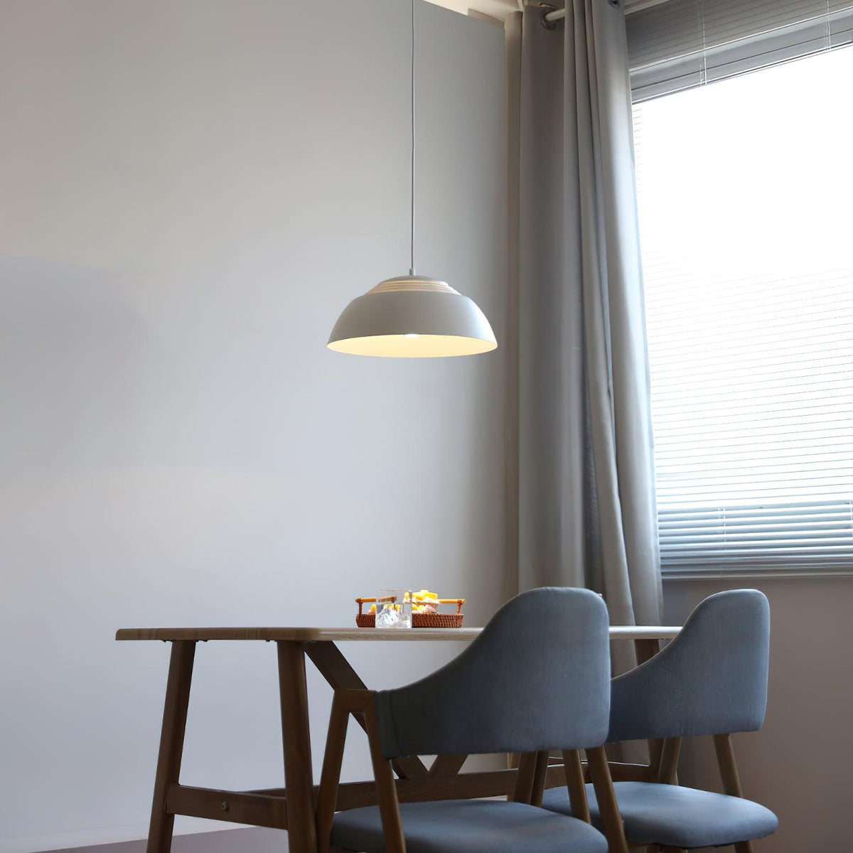 Large Bowl Wave Pendant Lamp 13.8"