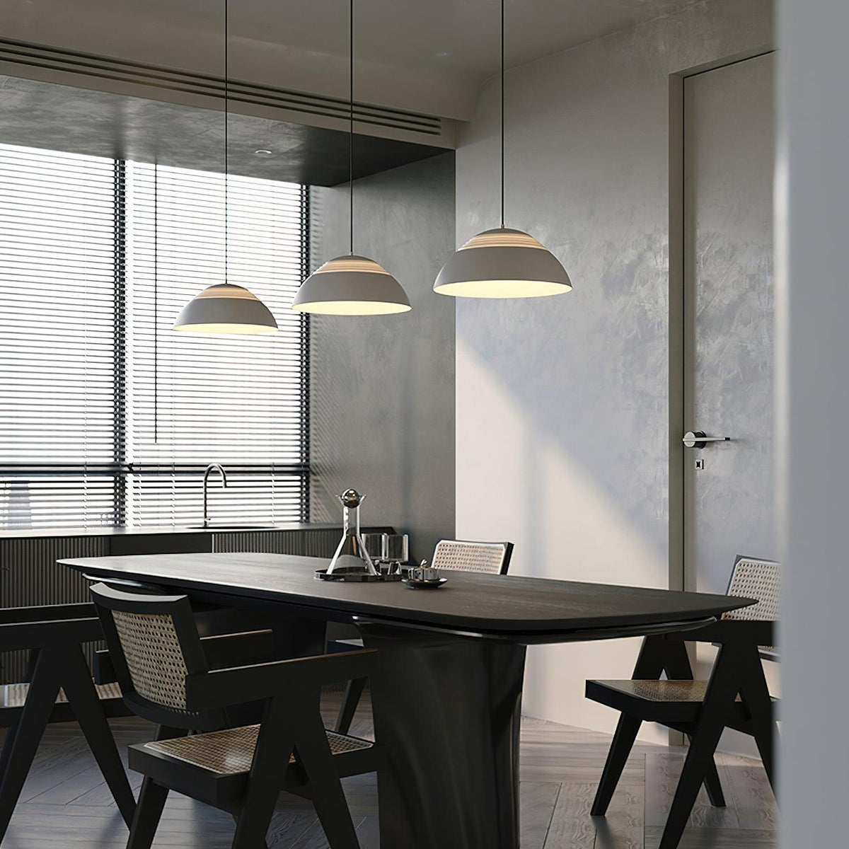 Large Bowl Wave Pendant Lamp 13.8"