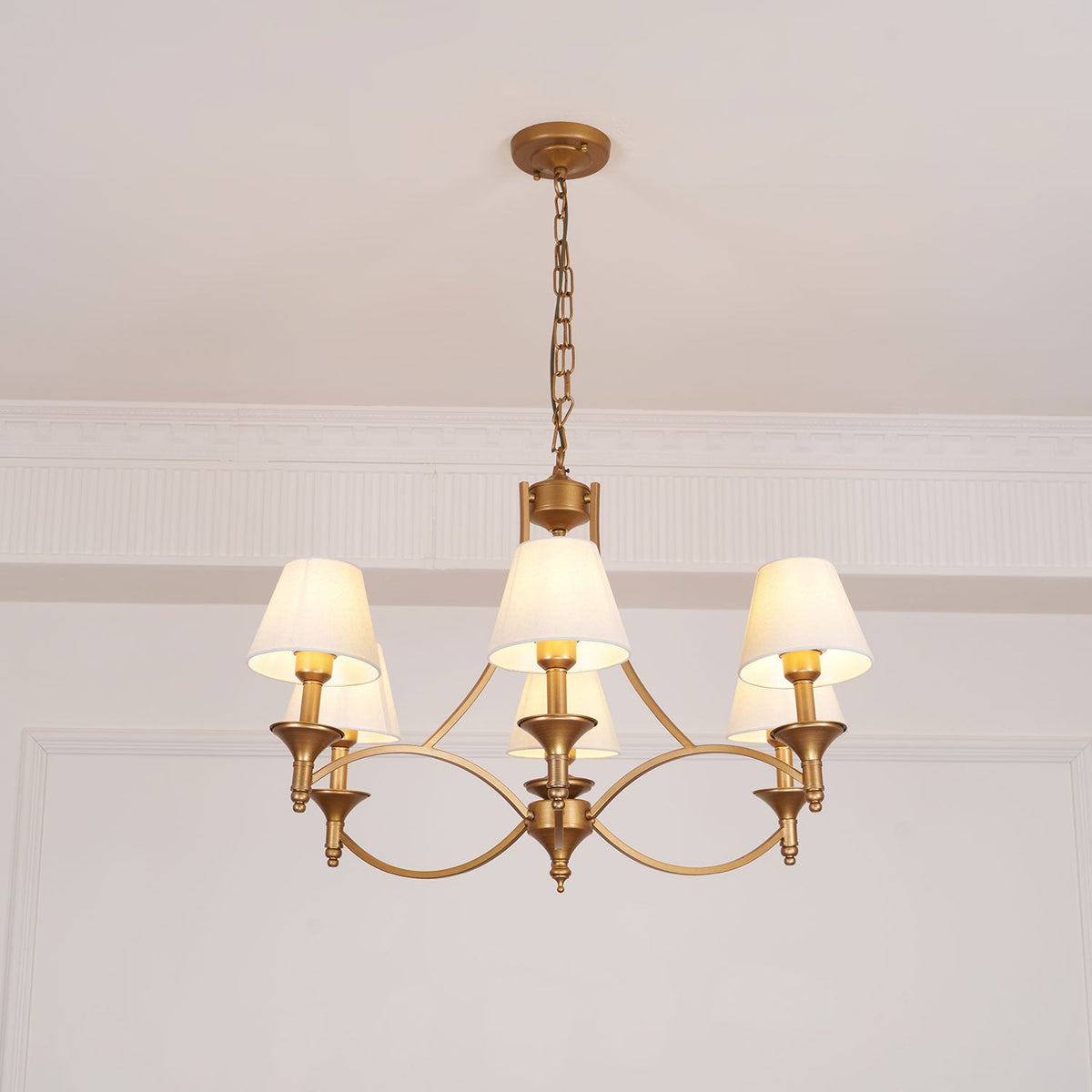 Lenore Aged Gold Chandelier