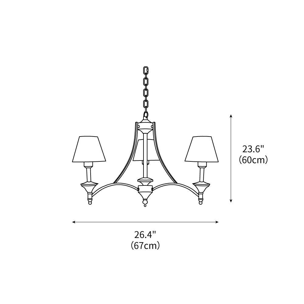 Lenore Aged Gold Chandelier