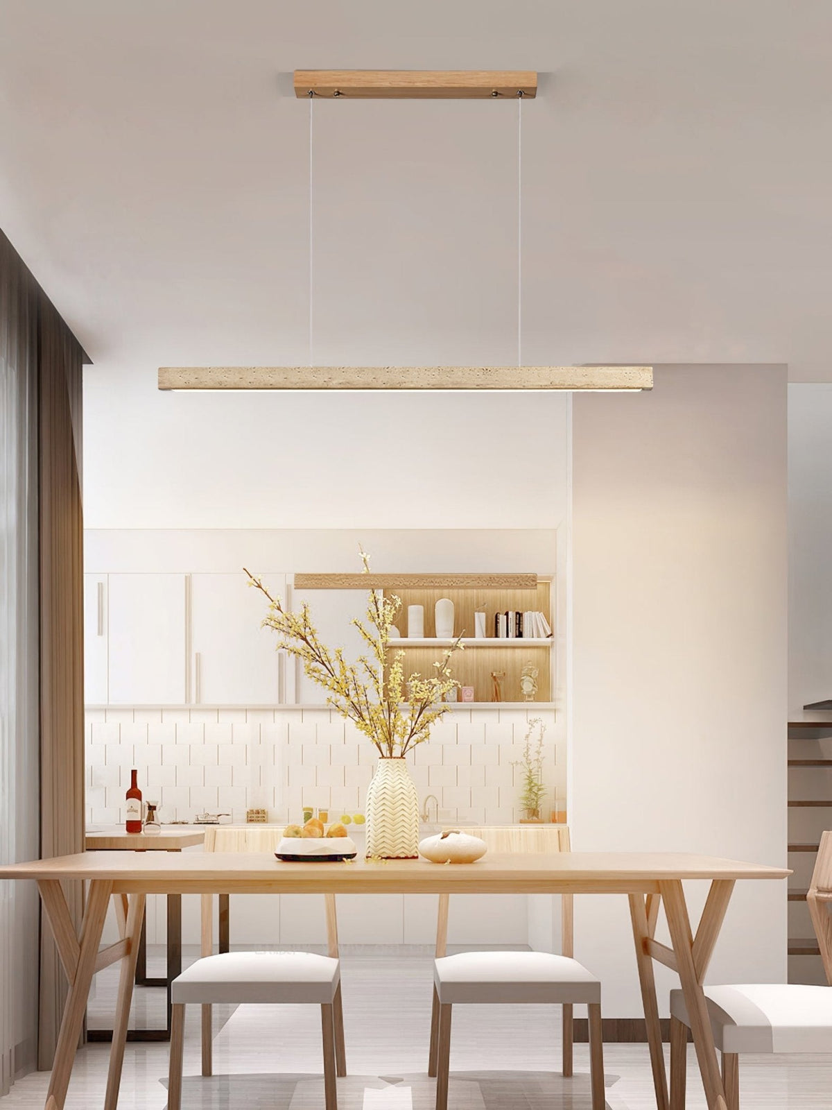 Linear Travertine Pendant Lamp