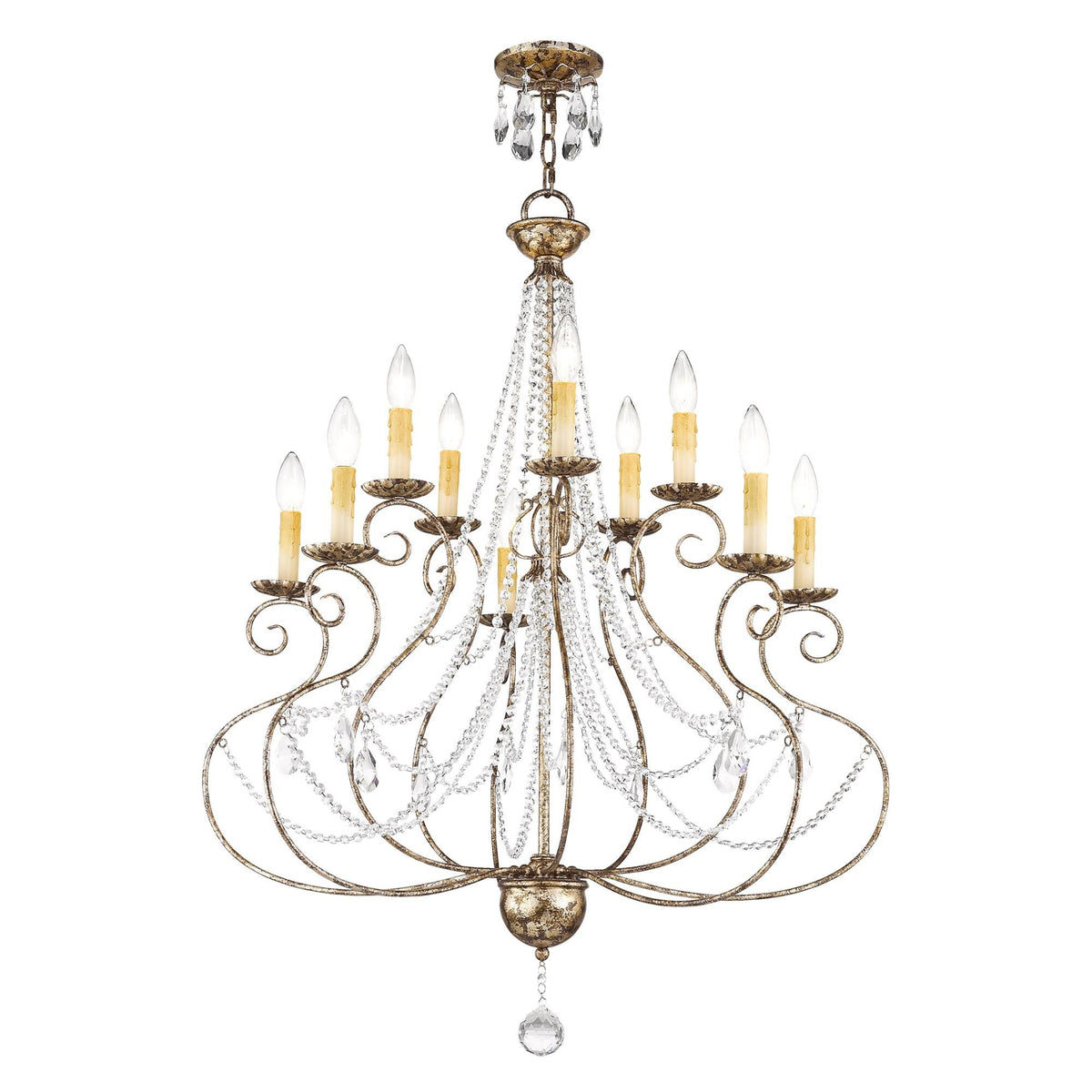 Livex Lighting Isabella 32 Inch 10 Light Chandelier Cp77867