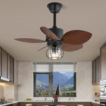 Loft Blade Cage Ceiling Fan Light