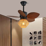 Loft Blade Cage Ceiling Fan Light