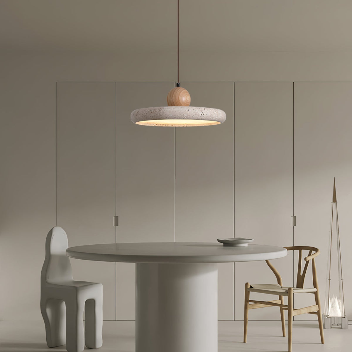 Lola Travertine Swag Pendant Light