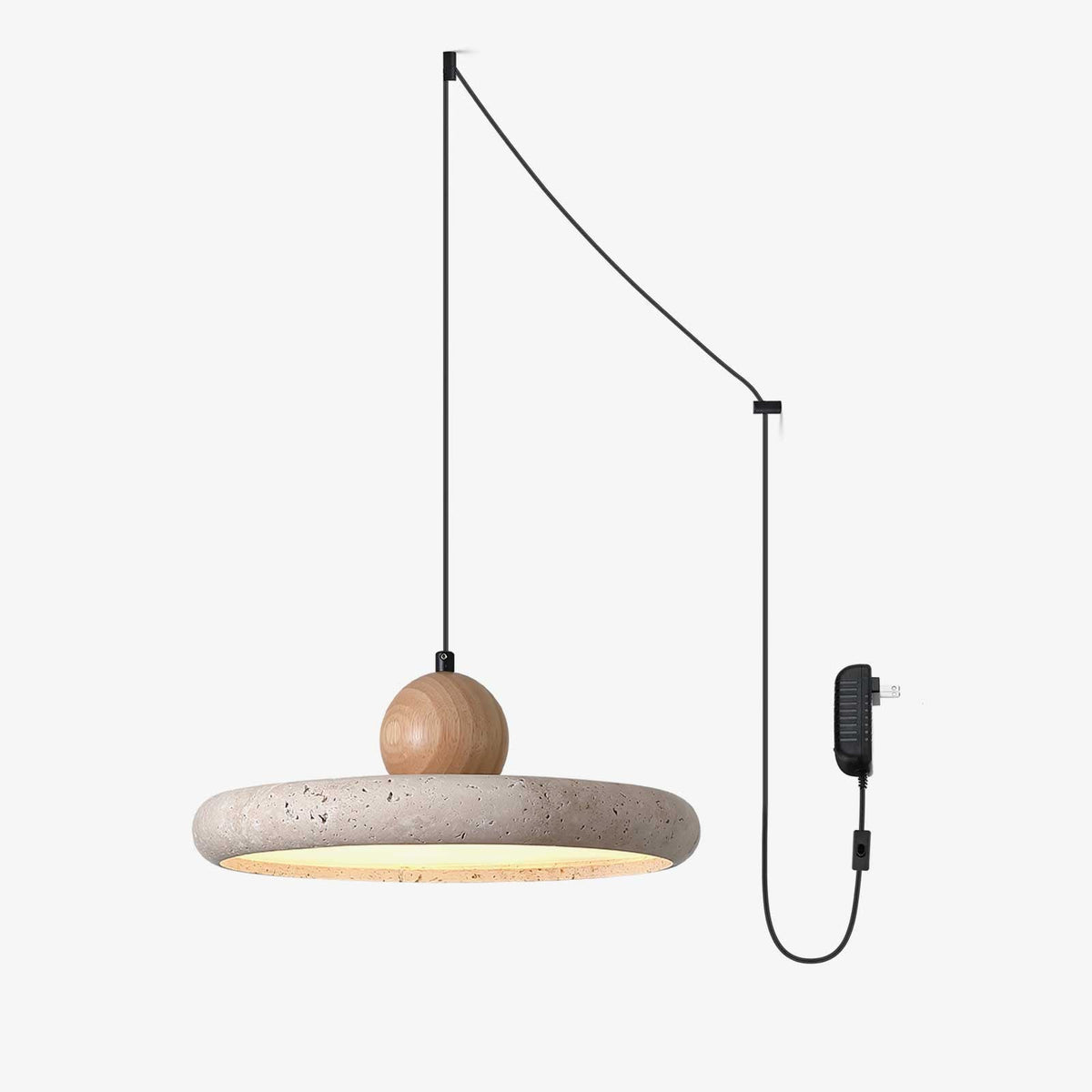 Lola Travertine Swag Pendant Light