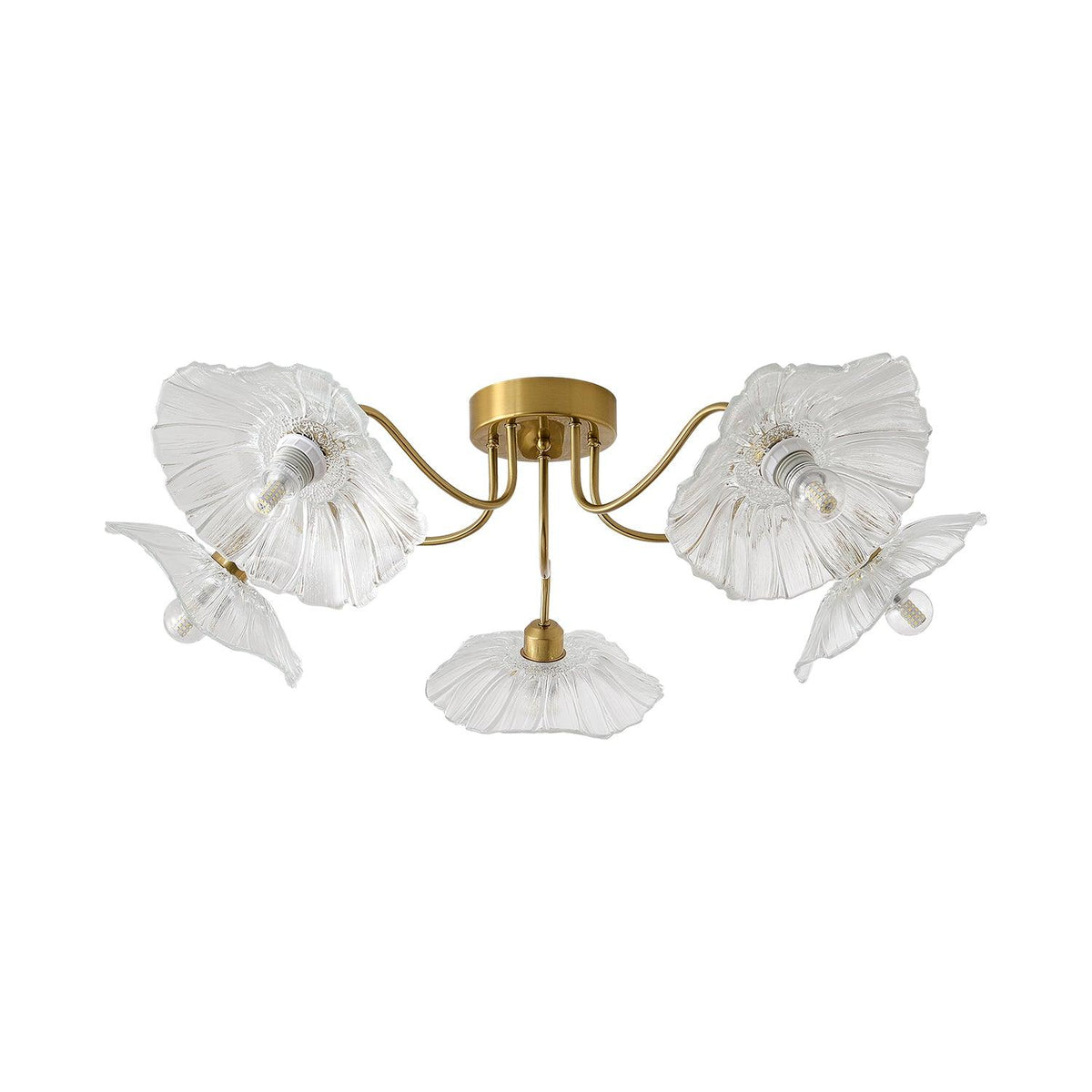 Lotus Leaf Glass Ceiling Lamp