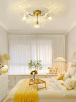 Lotus Leaf Glass Ceiling Lamp