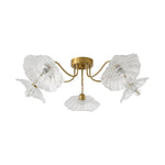 Lotus Leaf Glass Ceiling Lamp