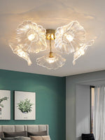 Lotus Leaf Glass Ceiling Lamp