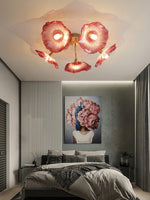 Lotus Leaf Glass Ceiling Lamp