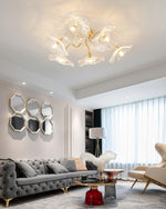 Lotus Leaf Glass Ceiling Lamp