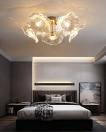 Lotus Leaf Glass Ceiling Lamp