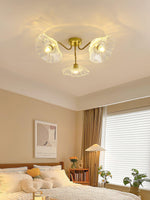 Lotus Leaf Glass Ceiling Lamp