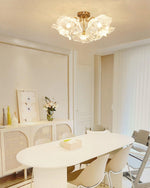 Lotus Leaf Glass Ceiling Lamp