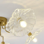 Lotus Leaf Glass Ceiling Lamp