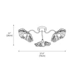 Lotus Leaf Glass Ceiling Lamp