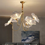 Lotus Leaf Glass Chandelier