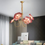 Lotus Leaf Glass Chandelier