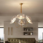 Lotus Leaf Glass Chandelier