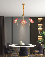 Lotus Leaf Glass Chandelier