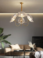 Lotus Leaf Glass Chandelier