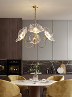 Lotus Leaf Glass Chandelier