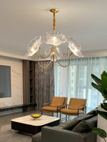 Lotus Leaf Glass Chandelier