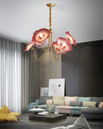 Lotus Leaf Glass Chandelier