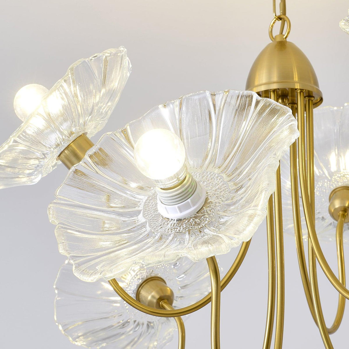 Lotus Leaf Glass Chandelier