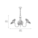 Lotus Leaf Glass Chandelier