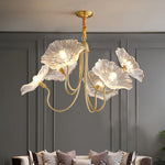 Lotus Leaf Glass Chandelier