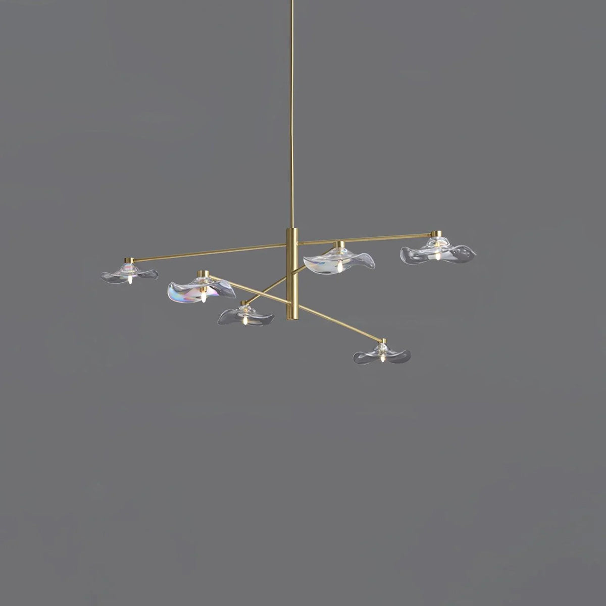 Lotus Leaves Glass Chandelier