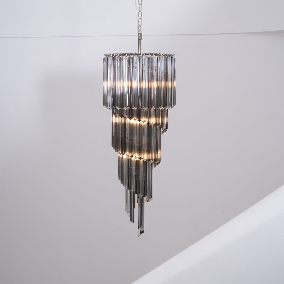 Lucente Noir Spiral Chandelier