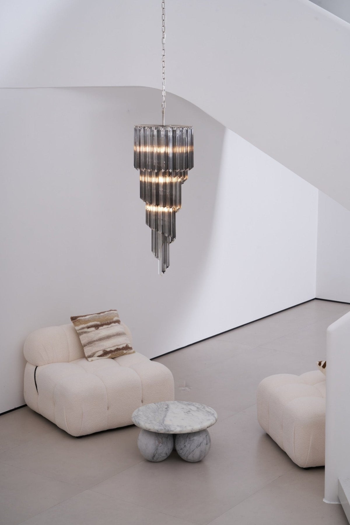 Lucente Noir Spiral Chandelier