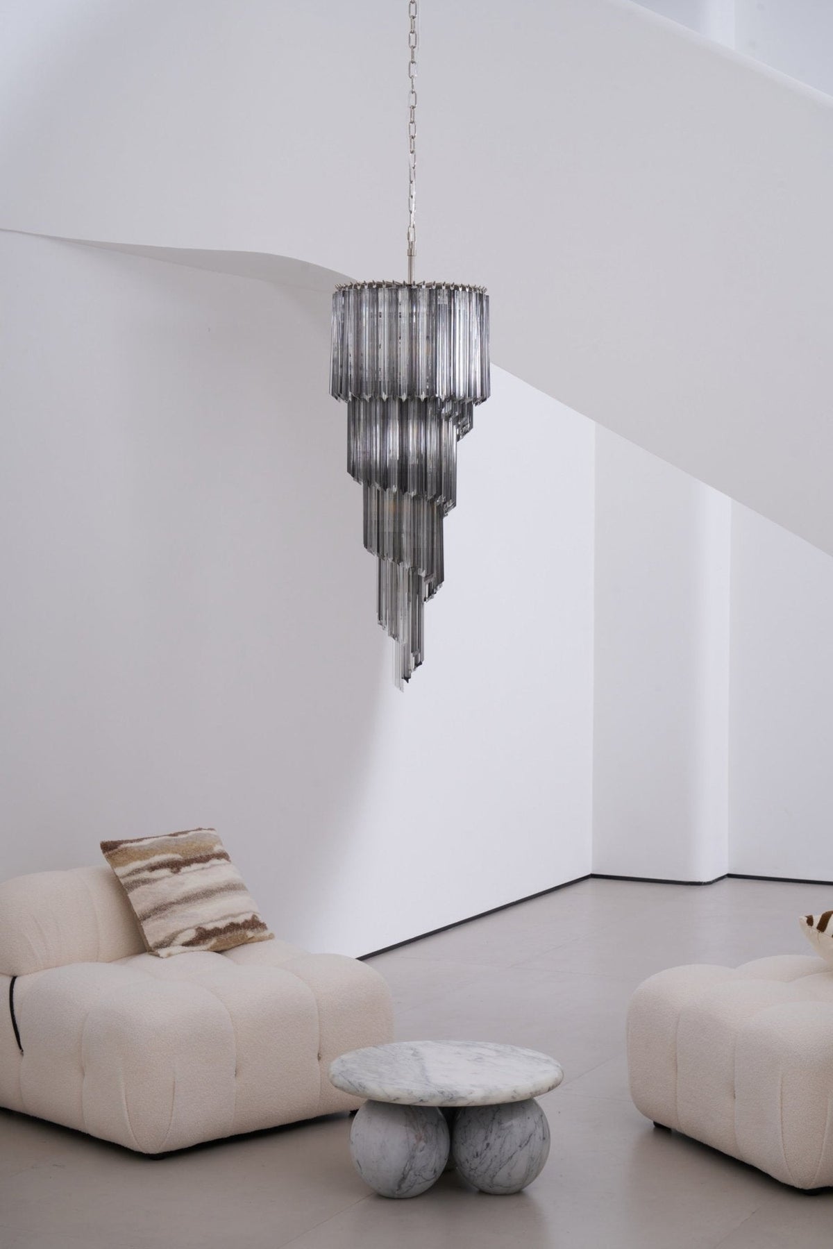 Lucente Noir Spiral Chandelier