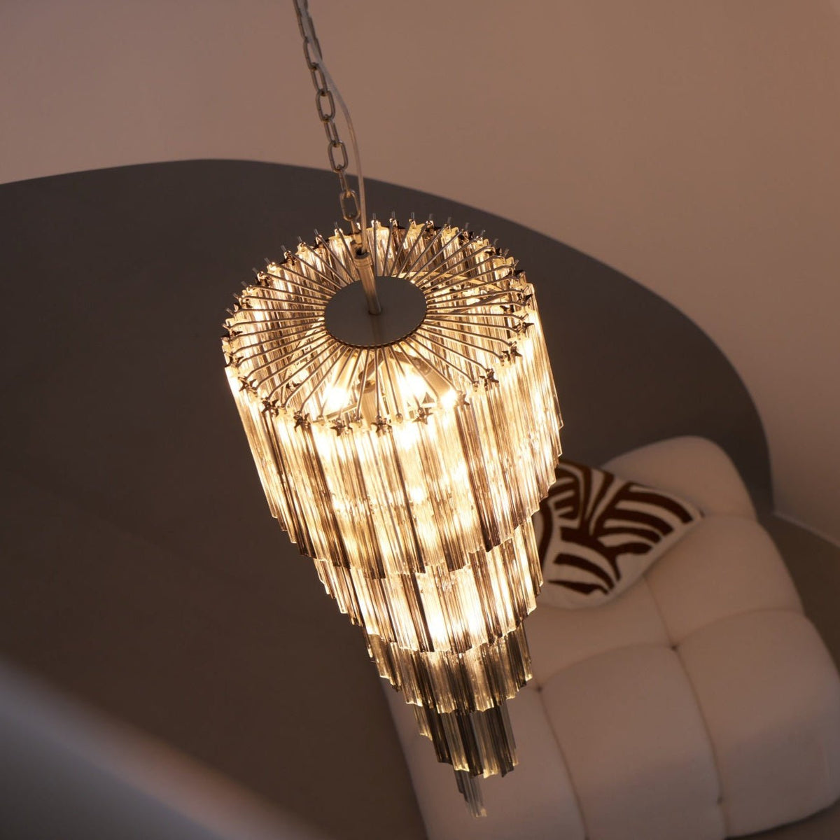 Lucente Noir Spiral Chandelier