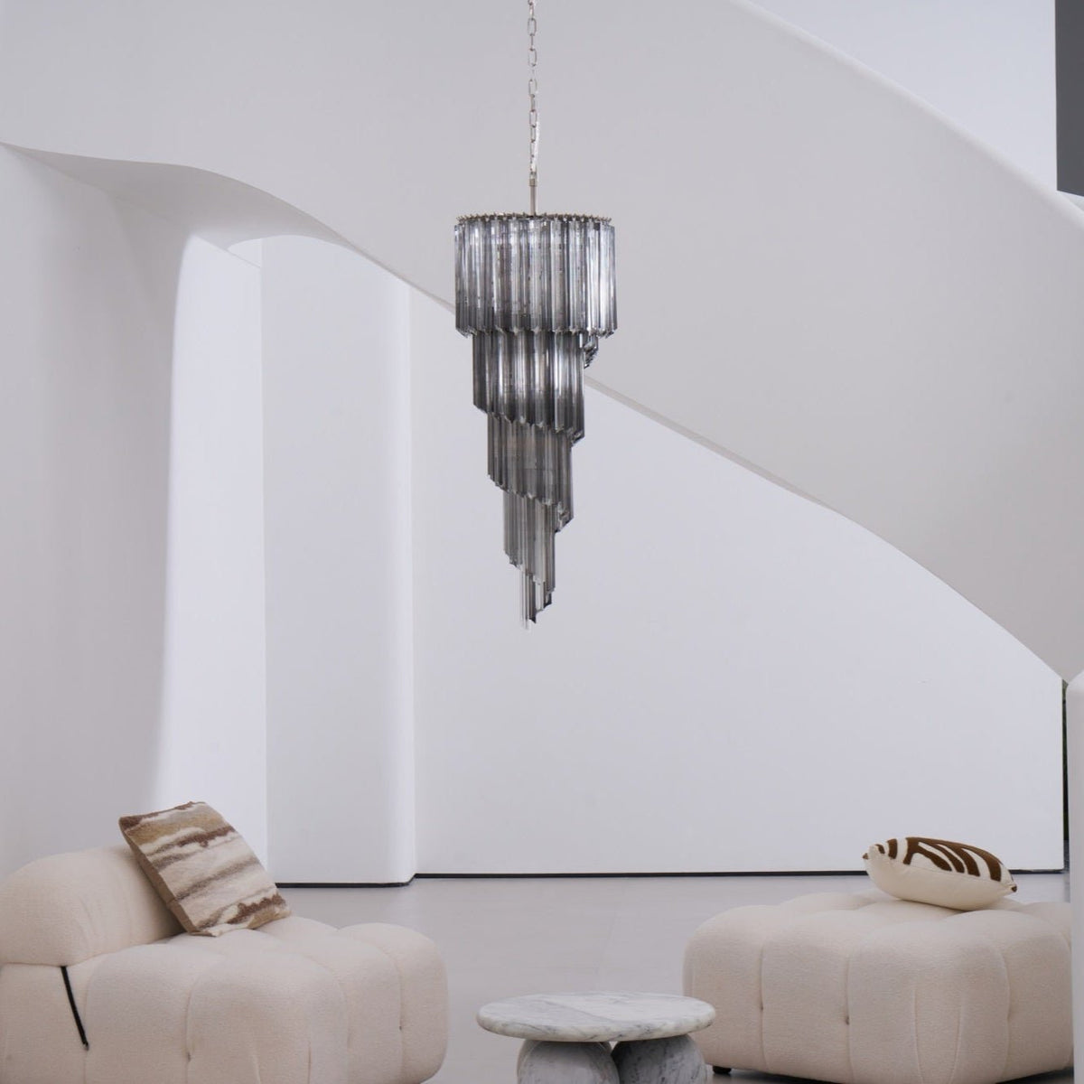 Lucente Noir Spiral Chandelier